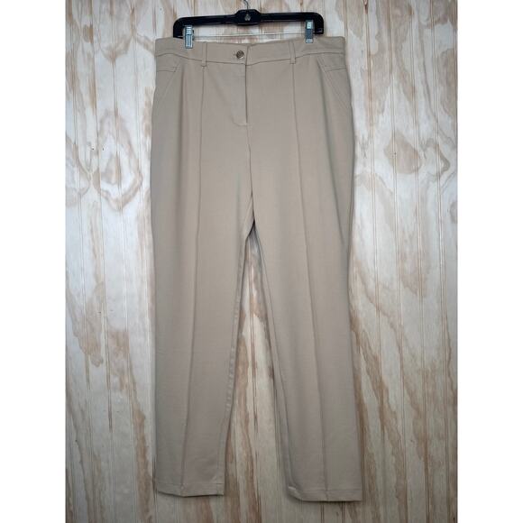 Chico's So Slimming Tan Zipper Button Closure Pants Size 14/2.5 Large - Picture 2 of 7